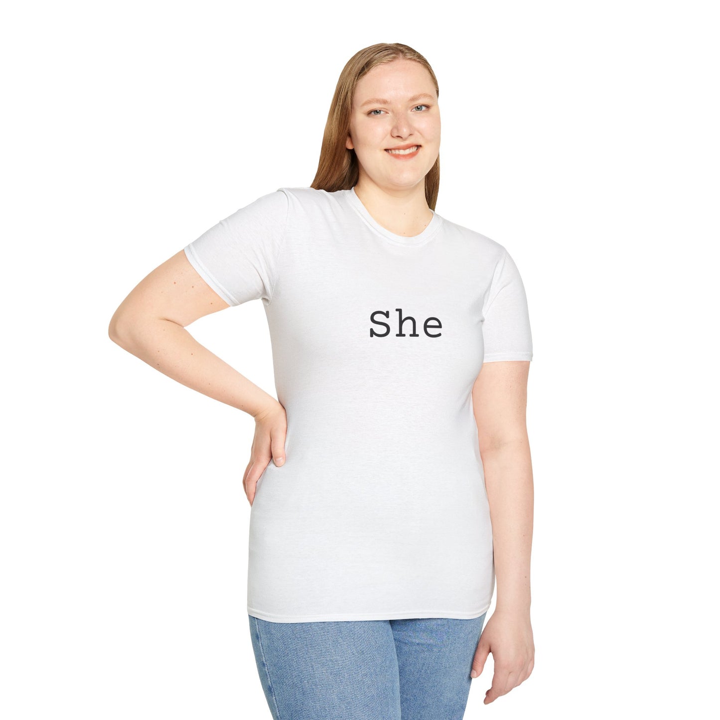 Pronouns In Style: She/Her Edition Softstyle T-Shirt